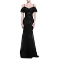 thumbnail image 2 of UPPADA Robes d'Invitée de Mariage pour Femmes à une Épaule Froncées Robe de Soirée Formelle Portefeuille Ourlet à Volants Robe Dos Nu Moulante Robe Maxi Taille Haute Robe de Fête Robe de Bal Robe Cocktail des Jours2025, 2 of 6
