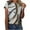 White, variant on Womens Tops! Women's Tops Fashion Casual Loose Blouse Stone Gradient Printing Round Neck T-Shirt Shirts Blouse Print Tee