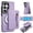 Purple, variant on Compatible with Magsafe 2 in 1 Detachable for Samsung Galaxy Note 20 Ultra Wallet Case Card Holder Women Men,Magnetic PU Leather RFID Blocking Back Flip Stand Zipper Slot Shockproof Cover, Blue