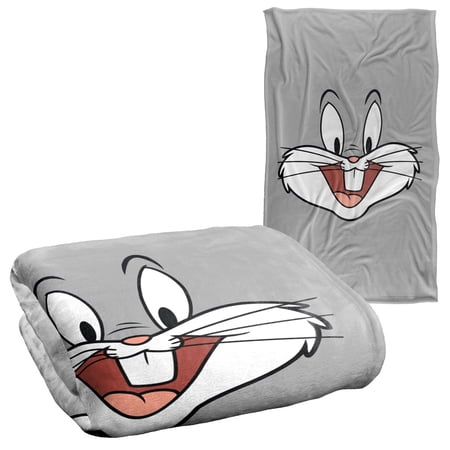 Looney Tunes Blanket 36 x58 Bugs Bunny Face Silky Touch Super Soft Throw