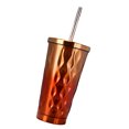 thumbnail image 1 of Taza de 1 Pieza Vaso de material acero Inoxidable Caliente Taza Grande Tapas de Paja 500 Ml naranja BLESIY Taza del vaso de café, 1 of 7