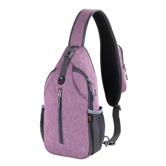 Waterproof Sling Bag Crossbody Backpack for Men Women Sling Backpack Hiking Daypack Multipurpose Cross Body Chest Bag,purple