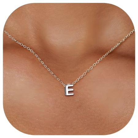 DESIGNICE 2026 New Sterling Silver Initial Necklace Alphabet Necklace Delicate Name Necklace Initial Pendant Necklace Women Jewelry