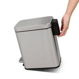 Qualiazero Trash Can, 1.3 Gallon Slim Step On Bathroom Trash Can ...