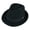 Black, variant on 100% Wool Felt Panama Fedora Hat Short Brim Trilby Flat Hat with Hex Badge for Men Women - Black - size M