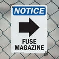 thumbnail image 5 of (2 Pack) Fuse Magazine [Right Arrow] OSHA Notice Sign 10 Inch X 14 Inch Indoor / Outdoor Rust-Free Aluminum Metal Signs for Workplace, Workshop, and Construction Site, Made in the USA, 5 of 8