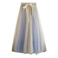 thumbnail image 2 of Maoxin Womens Skirts Woman Temperament Toning High Waist Slim Line Net Yarn Puffy Skirt ,Blue,Free Size, 2 of 3