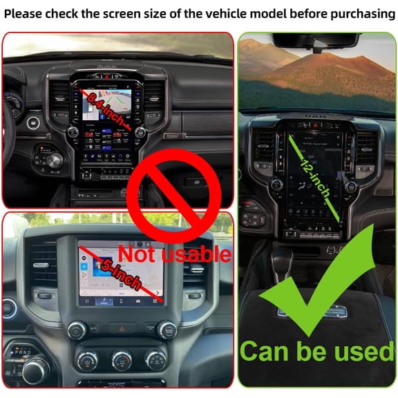 WEIFEI-Car Phone Holder for Dodge Ram 1500 2500 3500 Auto Accessories [Only for 2019-2025 Ram 1500 2500 3500 12-in Screen] [X No Fit 5-in & 8.4-in Screen X] [Please verify if your screen size is