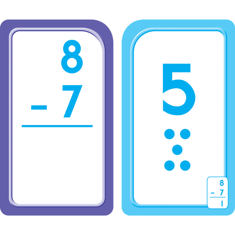 School Zone Subtraction 0-12 Flash Cards for Kids - Number Math Skills Development - Walmart.com for Free Printable Addition Flash Cards 0 12