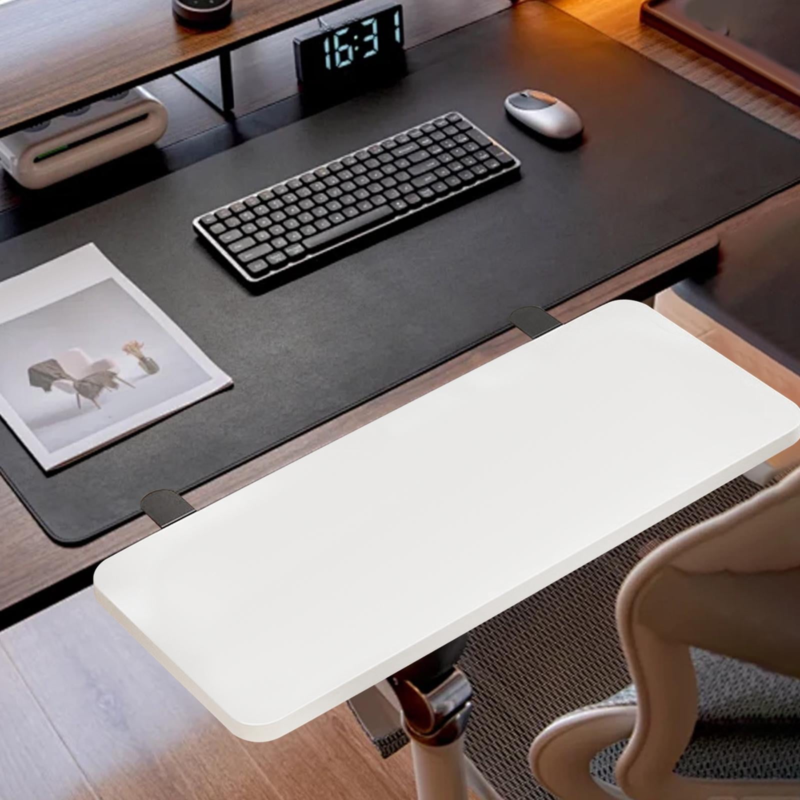 FashionCha Desk Board Wrist Office Foldable 50x20cm Desktop Extension Board Keyboard Tray White