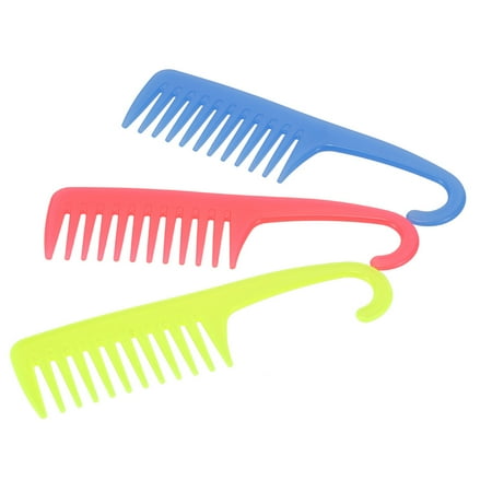 Soho Hair Comb Creative Hair Comb Large Wide Tooth Comb with Hanger ABS Plastic Anti-Static Detangling Comb Wide Teeth Hairdressing Color Random ()
