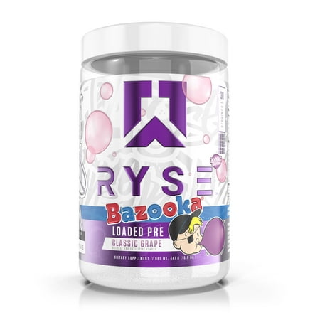 RYSE Supplements Loaded Pre Workout  Bazooka Grape  30 Servings