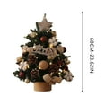 thumbnail image 3 of Cevemin Desktop PVC Christmas Tree Ornaments with Wood Barrel Base - Realistic Mini Holiday Decor for Desk, Shelf, Hotel Xmas Party Home Decoration, 3 of 6