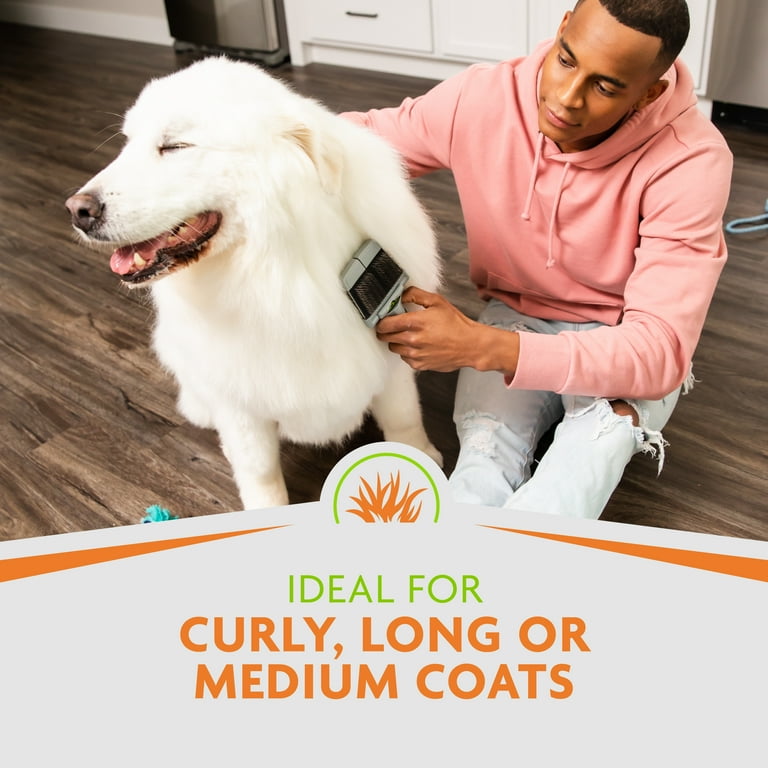 FURminator Firm Slicker Brush for Large Dogs with Curly Long or Medium Coats Walmart