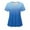 Blue, variant on QATAINLAV Women's Scrub Tops Colorful Gradient Printed Short Sleeve V-Neck Nursing Scrubs Tops Working Uniform Printing Blouse Tees with Pockets Nurse Gifts Blue XXL