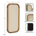 thumbnail image 5 of Kate and Laurel Hutton Transitional Wall Pinboard, 12 x 24, Natural Rustic, Modern Rounded Rectangle Wall Organizer for Use as Cork Board, Vision Board, or Bulletin Board, 5 of 8