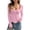 Pink, variant on Women's Sexy U Neck Long Sleeve T-Shirt, Fitted Solid Color Blouse, Slim Fit Going Out Tops for Women, Lightweight Basic Shirt for Date Night, Everyday Wear and All Day Comfort White M