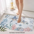 thumbnail image 3 of Ocean Starfish Door Mat&nbsp;Indoor Outdoor Entrance, Non Slip Rug for Kitchen Bathroom Entryway Rug, Summer Coastal Coral Flower Shells Washable Doormat Floor Mat for Office Home Decor 20x31.5 Inch, 3 of 8