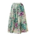thumbnail image 1 of Mousseline de Soie Boho Femmes Été Floral Robe Longue Maxi Jupe Plage Robe de Soirée, 1 of 6