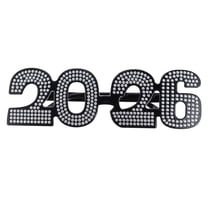Hemobllo Happy New Year Photo Props 2026 Party Decorations Black 1Pack Back to School