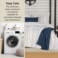 thumbnail image 5 of Mainstays Full/Queen Comforter Set, All-Season, 5-Piece, Blue Yarn Dyed Stripe, 5 of 12