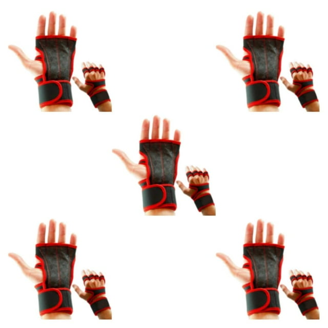 Decodeary 2 Pcs Restez Confortable et Élégant avec des Gants de Gym Respirants Légers Rouge L 5Set