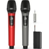 JYX Wireless Microphones, UHF Dual Handheld Microphones for Karaoke, Professional Microphone for Singing, Wedding, Speech