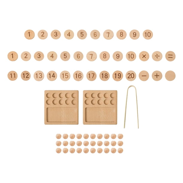 Juego de conteo de cuentas Juego de matemáticas preescolar Niños Ayudas para la enseñanza Juguetes Montessori Juego de tablero de números de madera Sunnimix juego de mesa ocupado