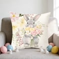 thumbnail image 5 of Euaioeiu Easter Bunny Egg Print Pillow Cover Spring Home Decor Cushion Case Farmhouse Rustic Decorations for Sofa Bed Living Room Bedroom Seasonal Holiday Decoration, 5 of 6