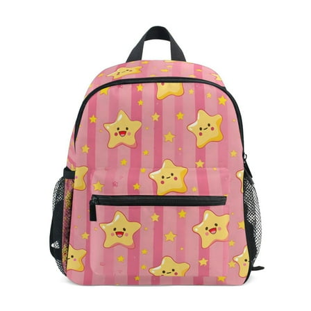 ALAZA Cute Stars on Pink Stripe School Backpack Small Bookbag Mini Bags