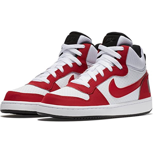 Nike Nike Kids Nike Court Borough Mid Gs White Gym Red Black Size 3 5 Walmart Com Walmart Com