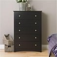 thumbnail image 2 of Bowery Hill Traditional 5 Drawer Wood Chest in Black, 2 of 4