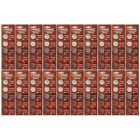 100x Loopacell Cr2032 Battery (CR2032/DL2032/E-CR2032/SB-T51/LF1/2V) Lithium 3v