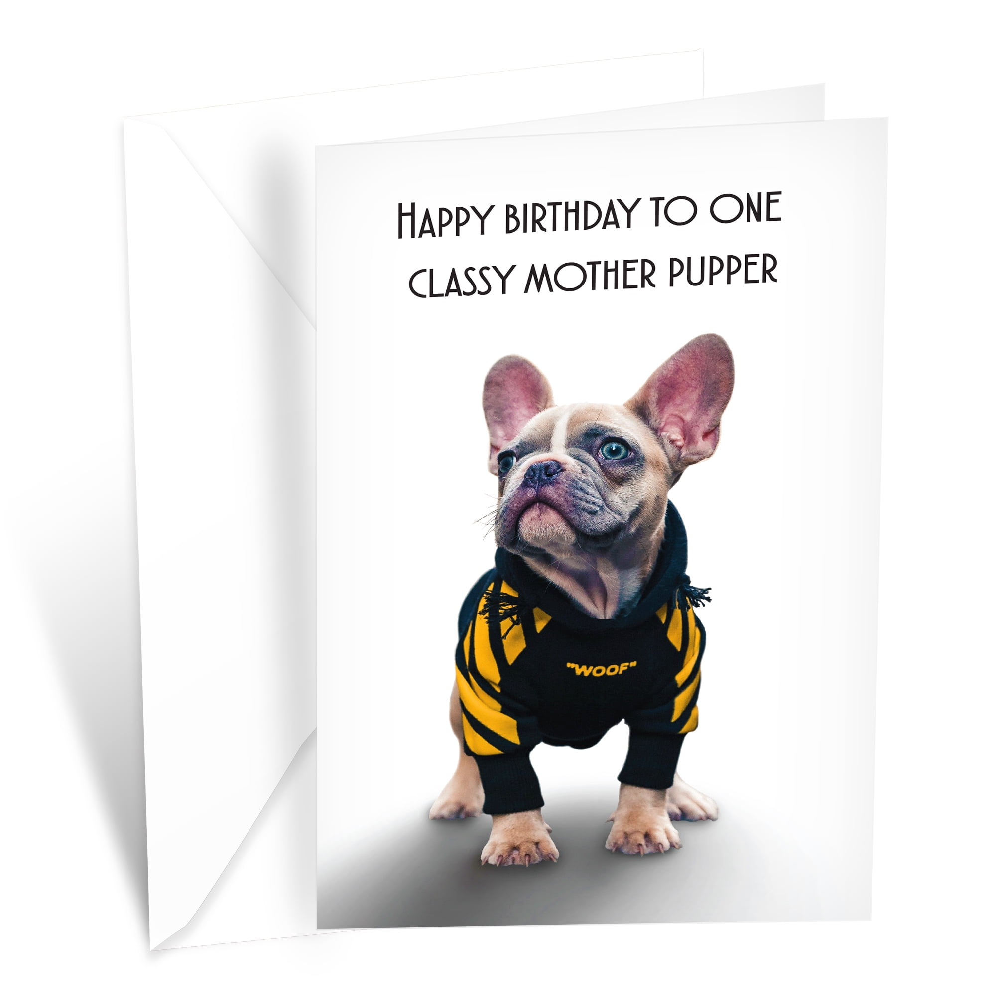 Funny Dog Birthday Card Pun With French Bulldog Made in America Eco