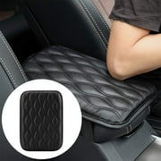 Auto Center Console Cover Armrest Pads, PU Leather Universal Car Center Console Box Arm Rest Pads Cushion Protector (Black)