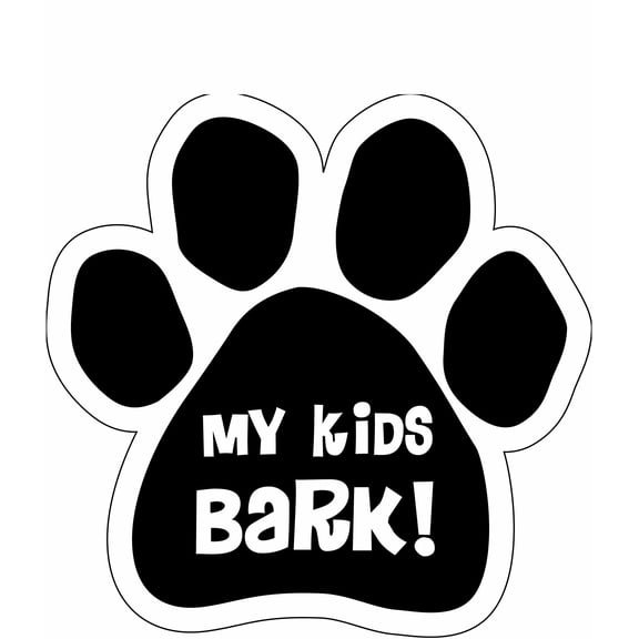 Imagine This My Kids Bark Paw Car Magnet, 5-1/2-Inch by 5-1/2-Inch