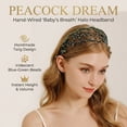 thumbnail image 3 of Miallo Boho Crystal Vine Collection Crystal Tiara Headband in Hand-Wired Branch Motif, Green, 1 ct, 3 of 7