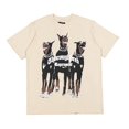thumbnail image 1 of Camiseta de gran tamaño para hombre y mujer, ropa de calle Vintage, Tops con estampado de personajes, camiseta de manga corta, ropa de veranobeige doberman, 1 of 5