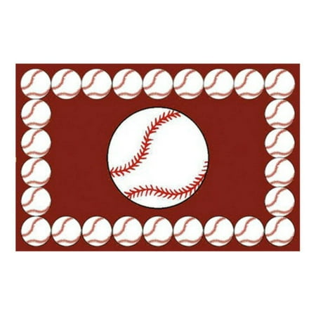 Fun Rugs Fun Time Collection Baseball Time Area Rug-Size:19" x 29"
