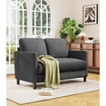 thumbnail image 3 of Welzona 51" Corduroy Loveseat Sofa, Small 2-Seater Couch for Small Spaces, Tool-Free Assembly, Grey, 3 of 8