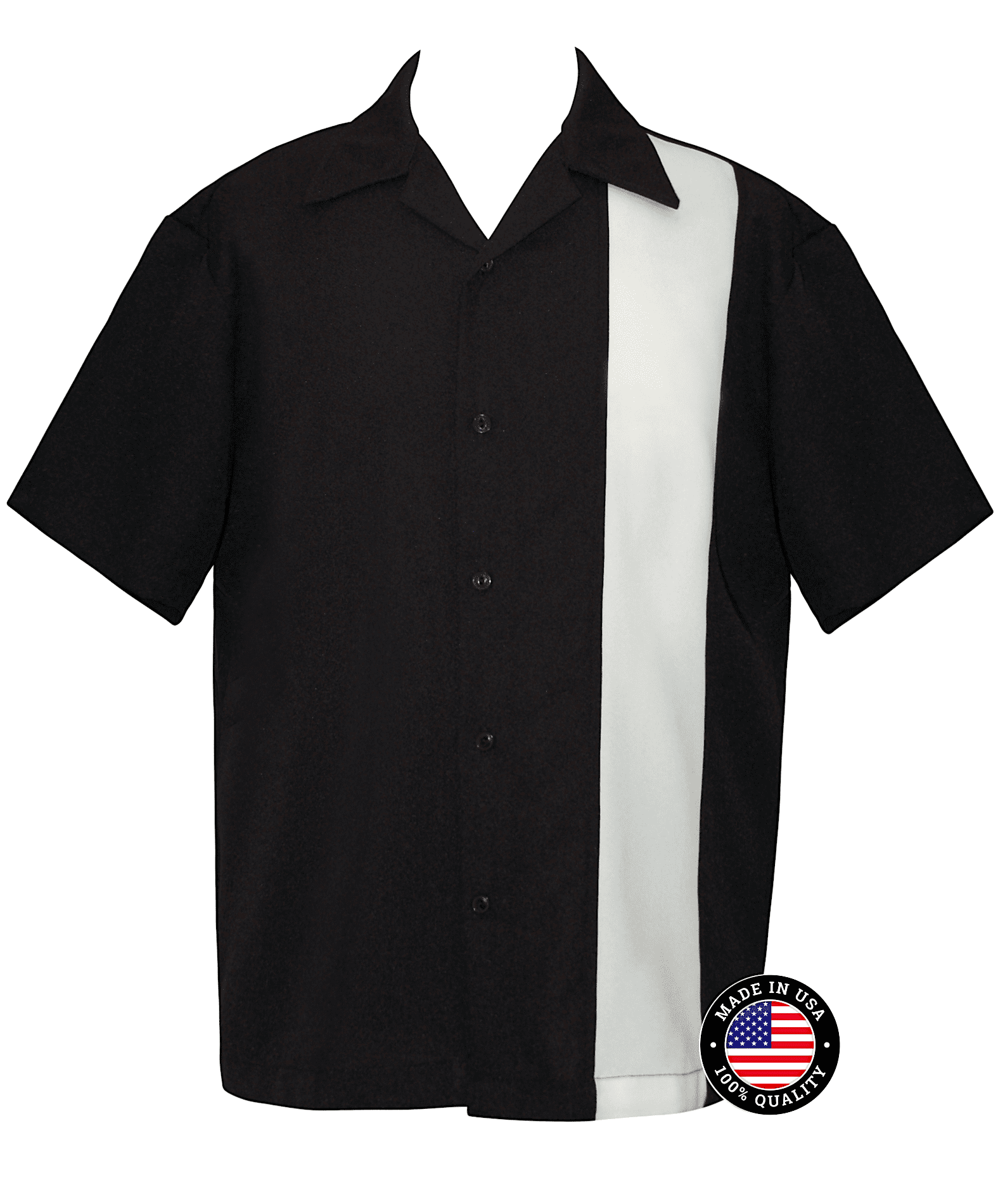 Bowling Concepts Button Down Camp Men Shirt ThunderBird USA MADE S