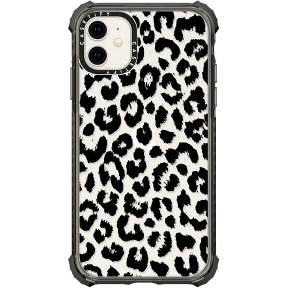 CASETiFY Ultra Impact Case for iPhone 11 - Black Transparent Leopard - Clear Black