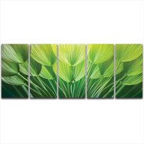 Metal Artscape Shades of Green' Metal Wall Art 24" x 59"