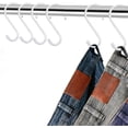 thumbnail image 5 of 6 Pack Large Vinyl Coated S Hooks 6 Inch Large S Hooks for Hanging Heavy Duty White Non Slip Steel Metal S Hanger Hooks for Hanging Plants Lights Tool, 5 of 5