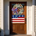 thumbnail image 7 of Independence Day Wreath With Artificial Flowers Bow For Front Door Garden 15.75X15.75In, 7 of 7