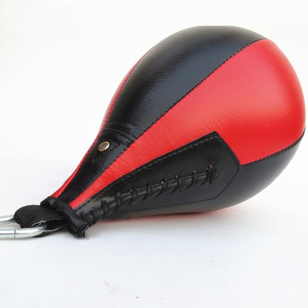 Boule De Boxe En Forme De Poire Iplusmile - Entraînement Frappe, Reflexes, En Cuir PU Rouge - 3