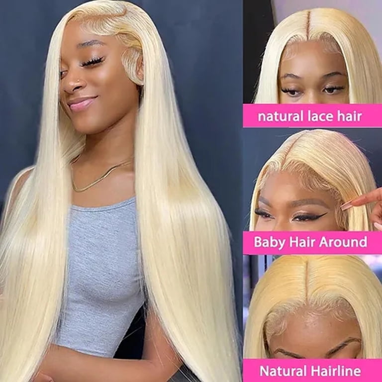 613 Blonde Lace Front Human Hair Wig, 80 Density, 26 Inch  display picture 1