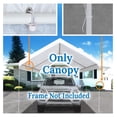 thumbnail image 6 of 10'x20' Carport Replacement Canopy Garage Top Tarp Shelter Cover, Canopy ONLY (w/Edge), 6 of 9