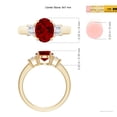 thumbnail image 5 of ANGARA Lab Grown 2 Ct Ruby and Trapezoid Diamond Three Stone Engagement Ring for Women in 14K Yellow Gold (Size-9x7mm) | July Birthstone, Anniversary, Jewelry Gift for Women | Lab-Grown Ruby Ring, 5 of 8