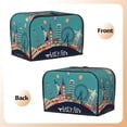 thumbnail image 3 of Xecao Let's go Travel Print 2 Slice Toaster Cover with Pockets, Small Appliance Cover, Dust and Fingerprint Protection, Machine Washable, 3 of 7
